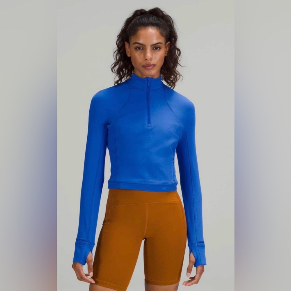 LULULEMON Its Rulu Run Cropped Half Zip LIKE NEW SIZE 8